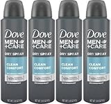 UPC 079400596208 product image for Dove Men+Care Dry Spray Antiperspirant, Clean Comfort 3.8 oz (Pack of 4) | upcitemdb.com