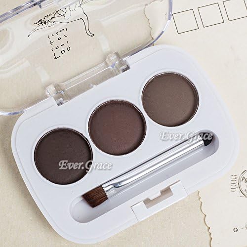 Fashion Cosmetic Kit Makeup Eyebrow Shading Powder Palette Eye Brow 3color Brush