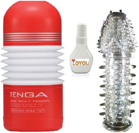 Sex health Masturbate Toy for Tenga Rolling Head Cup Masturbator and Penis Extender+0.65 Oz Lubricant