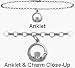 10 Inch 10 Karat White Gold Celtic Charm Anklet