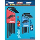 Eklindツール269-10022 22-PCショート＆ロングL-レンチ六角キーセットインチ＆