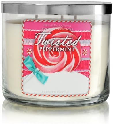 Bath & Body WorksTwisted Peppermint 3 Wick 14.5 Oz Candle 2014 Edition