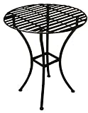 PTC Home & Garden Bistro Round Table, Black