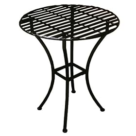 PTC Home & Garden Bistro Round Table, Black