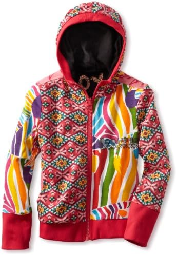 Desigual Little Girls' Zebra Print Reversible Hoodie