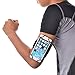 TFY Open-Face Sport Armband + Key Holder for iPhone 5/5S & iPhone 6 / 6S, Black - (Open-Face Design - Direct Access to Touch Screen Controls)