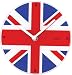 Large Glass Union Jack wall clock 40cm 20445