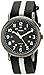 Timex Unisex Weekender Stripe Slip Through Nylon Strap Watch, Black/Gray