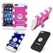 Fosmon HYBO Series Dual-Layer PC + Silicone Hybrid Case with Kickstand for BlackBerry Z10 - Black / Black