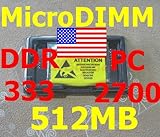 Gigaram 512MB 172pin PC2700(333Mhz) 64x8 DDR MicroDIMM