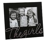  The Girls  Black Glass /Crystal Frame 15cm x 10cm (6  x 4 )
