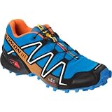 Salomon SpeedCross 3 Trail Running Shoe - Men's Bright Blue/Black/Clementine, 13.0