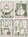 Fanciful Bathroom Set by Kate McRostie 8"x10" Art Print Poster