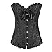 AZONT Women Sexy Push up Shapewear Underbust Corset Bustier with G-string (M, Black)
