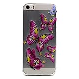 UNEXTATI iPhone SE ケース 高級 TPU ハードカバー 超薄型ケース カバー 衝撃吸収 全面保護 脱着簡単 クリア 透明 Apple iPhoneSEカバー Cover (P4 ピン