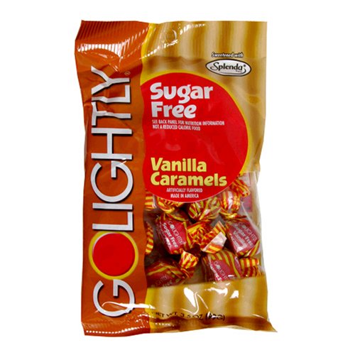 GOLIGHTLY Sugar-Free Candy, Caramel, 3.5-Ounces (Pack of 12) by GOLIGHTLY
