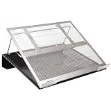(Price/EA)Laptop Stand,Mesh Metal,w/Cord Orgnzr./Hub Compatible,BK/SR