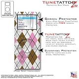 iPod Nano (2nd Gen) Tune Tattoo Skin Kit - Argyle Brown And Pink - By TuneTattooz