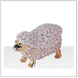 Jewelry Trinket Box with Crystal - Sheep