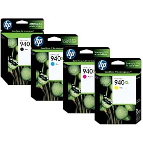 HP 940XL BLACK CYAN MAGENTA YELLOW BUNDLE PACK