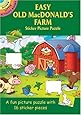 Easy Old MacDonald's Farm Sticker Picture Puzzle (Dover Little Activity Books)