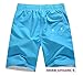 MR. R Men's Loose Beach Shorts White Stripe Swim Trunks
