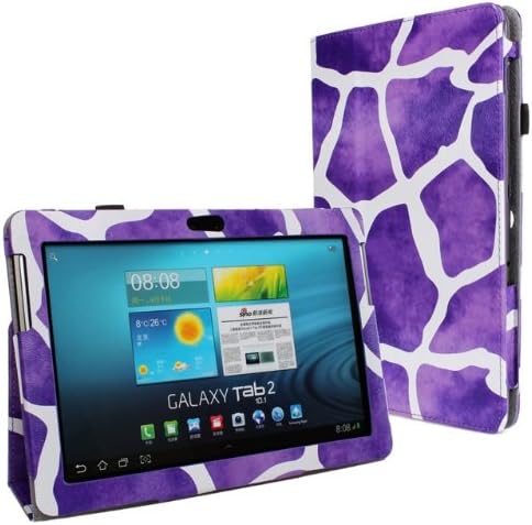 W-RainBow Newest Arrival Animal Camouflage Series Giraffe Pattern Folio Diary Stand Leather Protective Case for Samsung Galaxy Tab 2 10.1" GT-P5100/P5110/P5113(Random Gift 1 Piece Car Sticker)