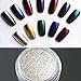 NICOLE DIARY 1g/box Mirror Powder Gold Silver Pigment Nail Glitter Nail Art Chrome (Silver)
