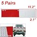 Amico 5 Pairs Silver Tone Red Dot C2 Reflective Car Stickers