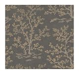 York Wallcoverings WD2950 Walt Disney Signature Serene Meadow Trees Wallpaper, Ash/Deep Taupe/Gold Metallic