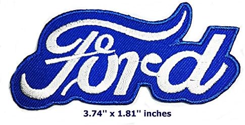 Ford ( blue and White )Patch Motorbike Motorsport Motorcycles Biker Racing Logo Patch Sew Iron on Embroidered Badge Sign Costum