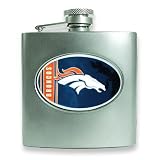 NFL Denver Broncos Stainless Steel Hip Flask 6oz