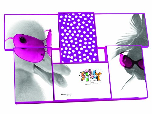 Present Time Silly Moderner Collage-Bilderrahmen, gro&szlig;, fluoreszierendes Lila