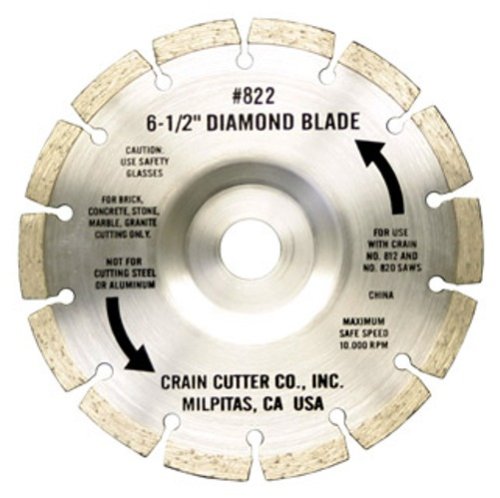 Crain 822 6-1/2-Inch Segmented Diamond Saw Blade for 812H Super Saw