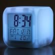 Neewer Glowing LED Change 7 Color Digital Alarm Clock and Temp