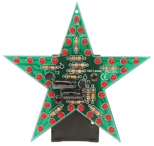 LED Flashing Holiday Star Kit, Red