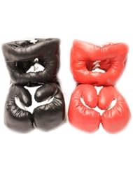 Sports: New 16oz Sets 2 Headgear 2 Pair Boxing Punching Gloves - Shelter