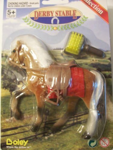 Derby Stable Flocked Horse with Comb ~ Brown with White Mane