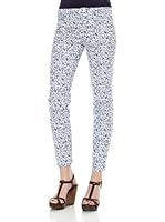 Cortefiel Pantalón 5 Bols Estamp Flor Bicolo (Azul)