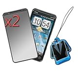 GTMax 2pcs Mirror LCD Screen Protector for Sprint HTC EVO 3D(Free Gift Blue ....