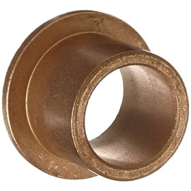 Bunting Bearings EF081016 1/2" Bore x 5/8" OD x 1" Length 7/8" Flange OD x 1/8" Flange Thickness Powdered Metal SAE 841 Flanged Bearings
