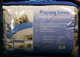 Puppy Love Filled Single bed Quilt & Pillow Set
