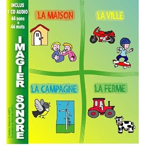 Imagier sonore (livre+cd audio) La Maison/La ville/La campagne/La ferme