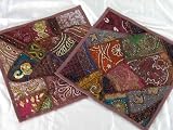 2 INDIAN DECORATIVE ACCENT BED THROW PILLOWS CUSHIONS