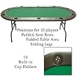 Full Size Texas Holdem Green Felt Poker Table 83 x 44