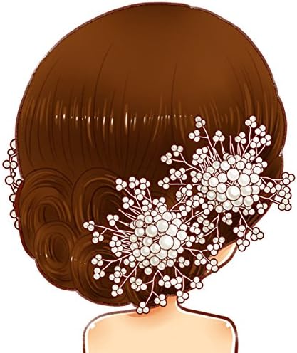 Elleacc Rhinestones Wedding Bridal Fascinator Feather Flora 1piece Hair Clip