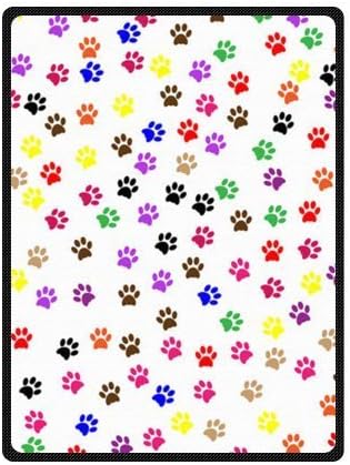 Cute little animals Paw Prints pattern design child Blanket (small)40" x 50"