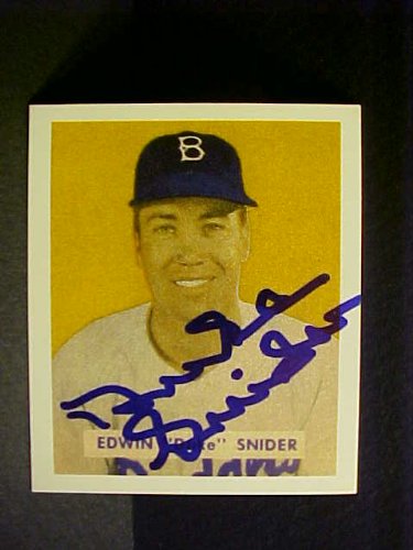 Duke Snider Brooklyn Dodgers #226 1949 Bowman Reprint Signed Baseball Card