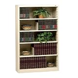 RTA Five Shelf Steel Bookcase 60H Black