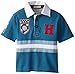 Hatley Little Boys' Rugby Shirt Pique with Woven Collar Hot Rods